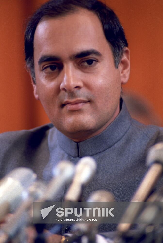 Indian Prime Minister Rajiv Gandhi