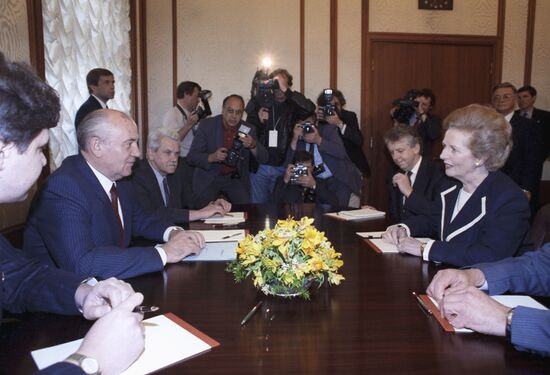 British Prime Minister Margaret Thatcher