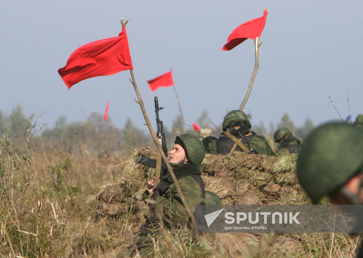 Exercise of coastal defense troops of the Baltic fleet