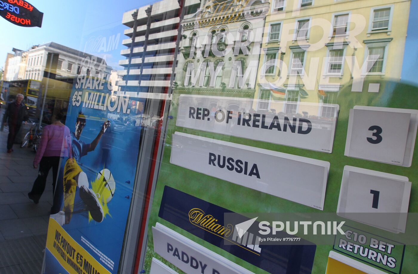 Dublin before a match between Ireland and Russia