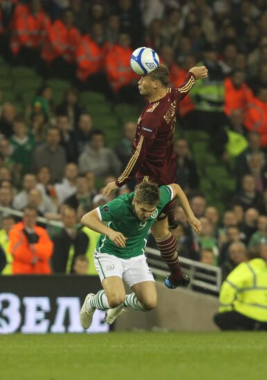 Football. Euro 2012 qualifier. Ireland vs. Russia