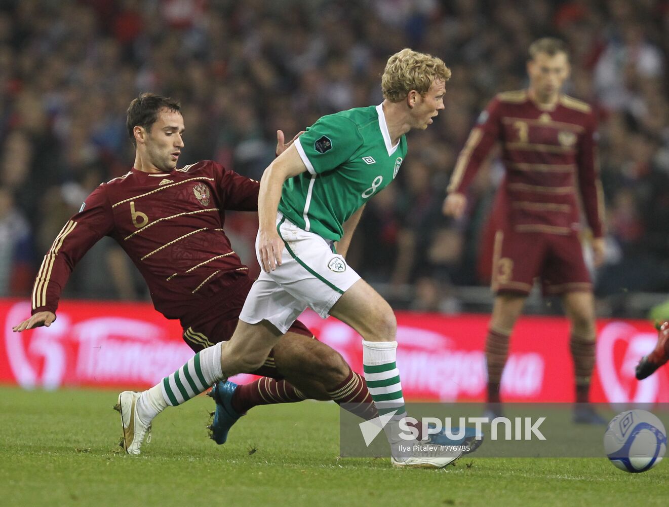Football. Euro 2012 qualifier. Ireland vs. Russia