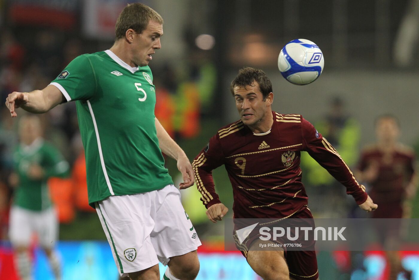 Football. Euro 2012 qualifier. Ireland vs. Russia
