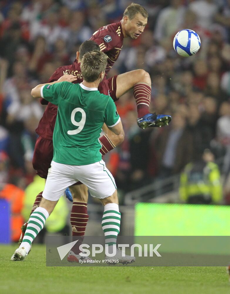 Football. Euro 2012 qualifier. Ireland vs. Russia
