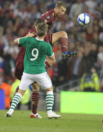 Football. Euro 2012 qualifier. Ireland vs. Russia