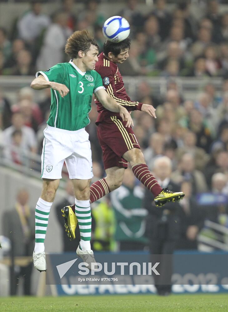 Football. Euro 2012 qualifier. Ireland vs. Russia