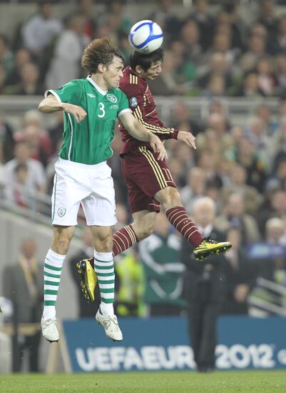 Football. Euro 2012 qualifier. Ireland vs. Russia