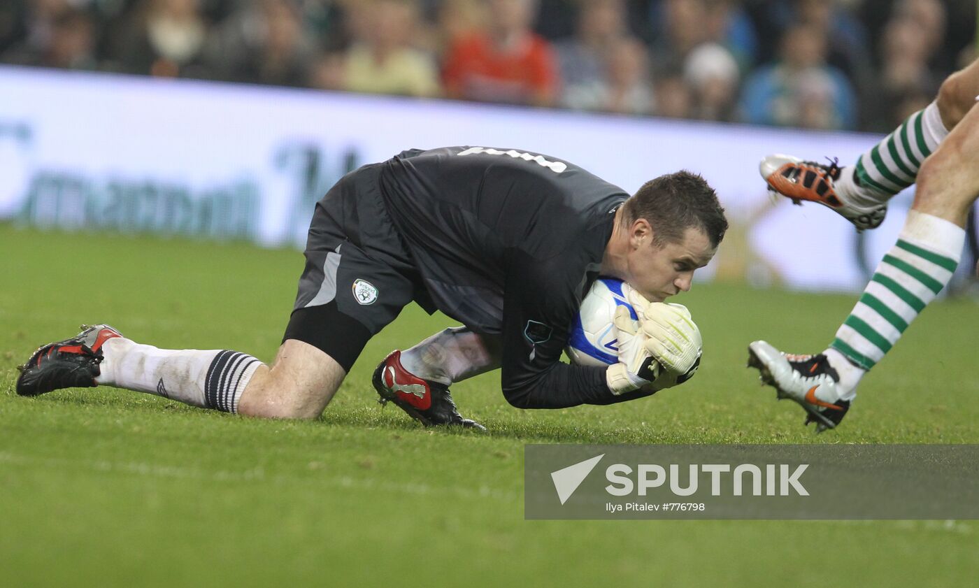 Football. Euro 2012 qualifier. Ireland vs. Russia