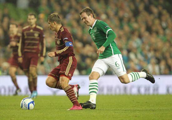 Football. Euro 2012 qualifier. Ireland vs. Russia