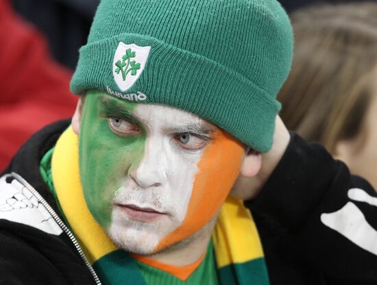 Football. Euro 2012 qualifier. Ireland vs. Russia
