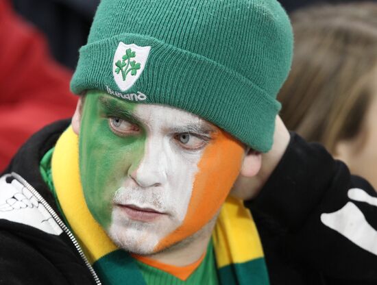 Football. Euro 2012 qualifier. Ireland vs. Russia