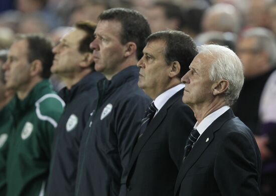 Football. Euro 2012 qualifier. Ireland vs. Russia