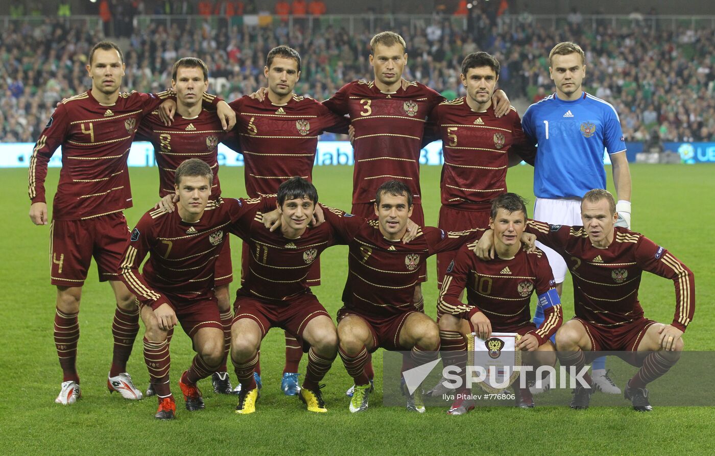 Football. Euro 2012 qualifier. Ireland vs. Russia