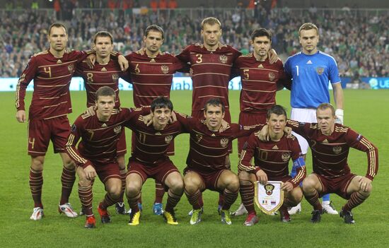 Football. Euro 2012 qualifier. Ireland vs. Russia