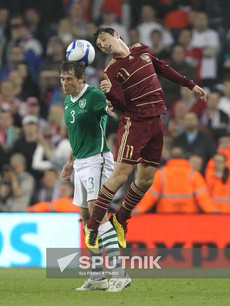 Football. Euro 2012 qualifier. Ireland vs. Russia