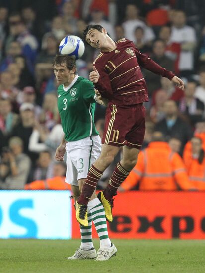 Football. Euro 2012 qualifier. Ireland vs. Russia