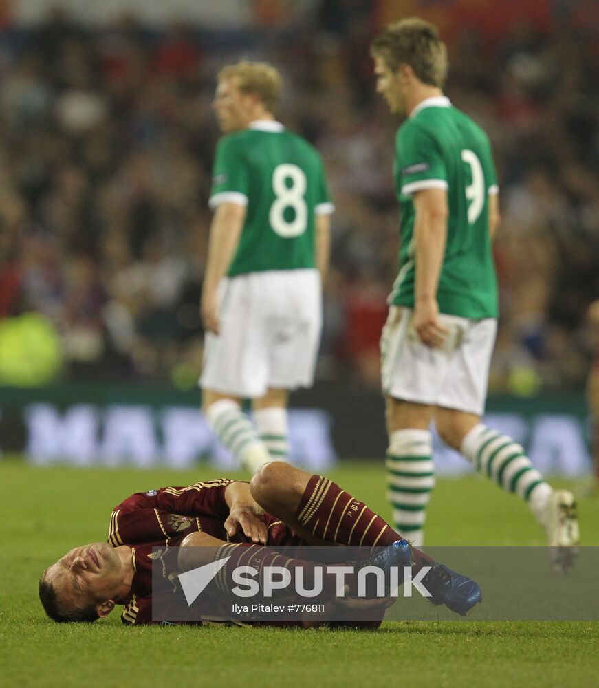 Football. Euro 2012 qualifier. Ireland vs. Russia