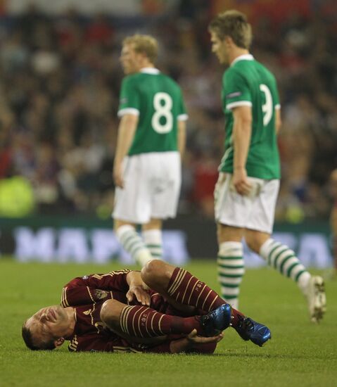 Football. Euro 2012 qualifier. Ireland vs. Russia