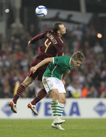 Football. Euro 2012 qualifier. Ireland vs. Russia