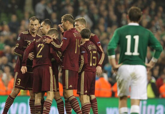 Football. Euro 2012 qualifier. Ireland vs. Russia
