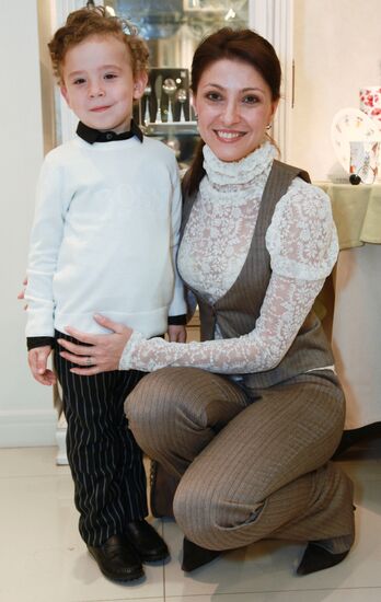 Nastya Makeyeva with son Ilya