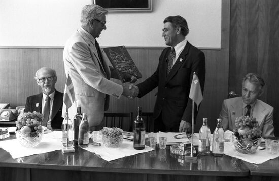 Sister city delegation in Vishny Volochka