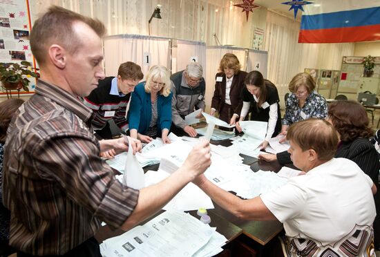 Vote counting after elections to Tomsk City Duma