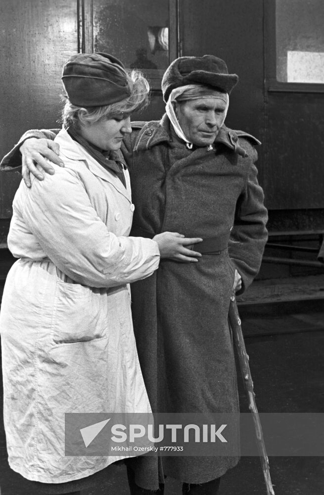 Shot from motion picture 'Oni Ne Proydut' (They Shall Not Pass)