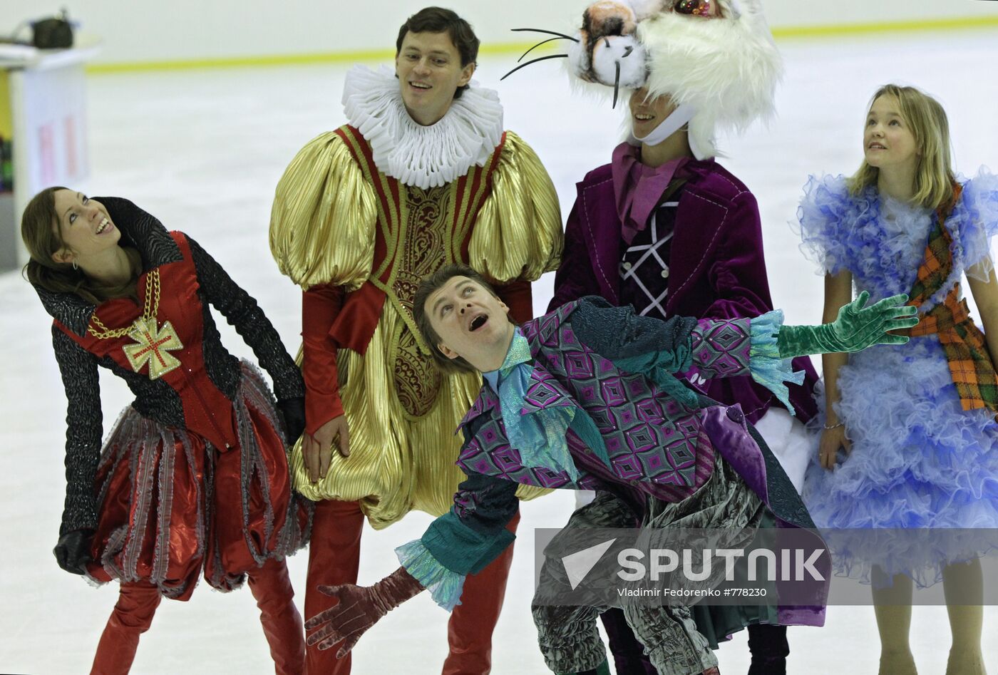 Rehearsal of ice show "Alice in Wonderland"
