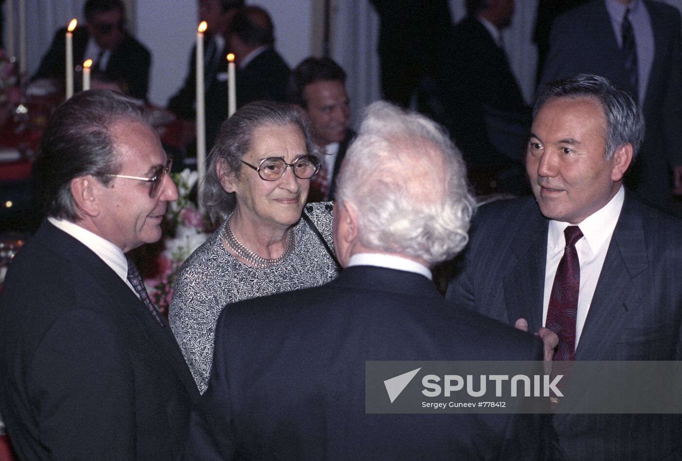 Reception in honor of US president George Bush at Spaso House