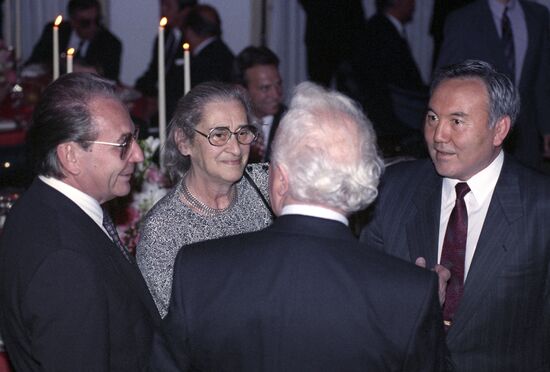 Reception in honor of US president George Bush at Spaso House