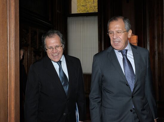 Sergei Lavrov meets Luis Leonardo Almargo Lemes