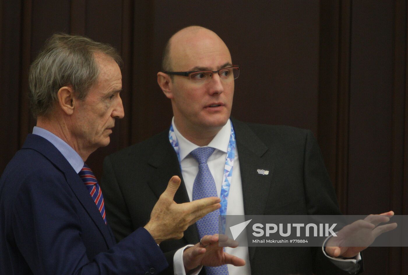 Jean-Claude Killy and Dmitry Chernyshenko