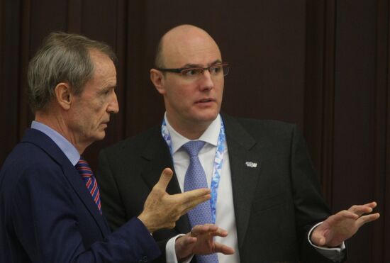 Jean-Claude Killy and Dmitry Chernyshenko