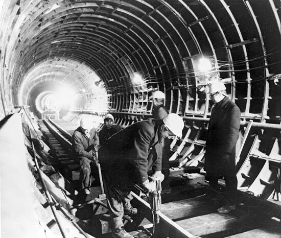 Subway construction in Prague
