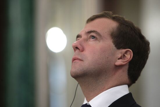 Dmitry Medvedev meets with Christian Wulff