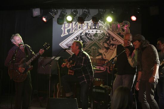 Russian rock musicians perform at Rhythm & Blues Cafe