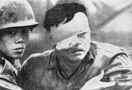Wounded soldier of the Saigon army
