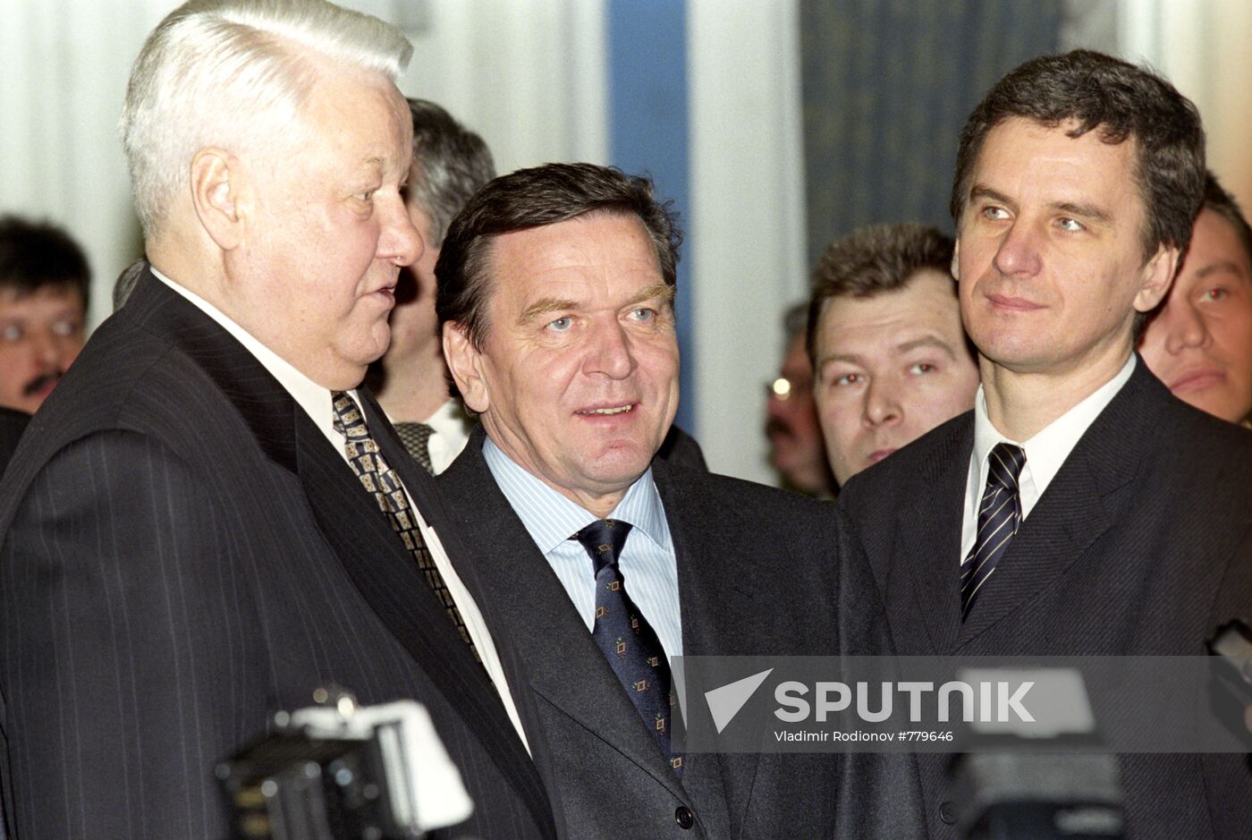 Boris Yeltsin meets with Gerhard Schröder, Kremlin