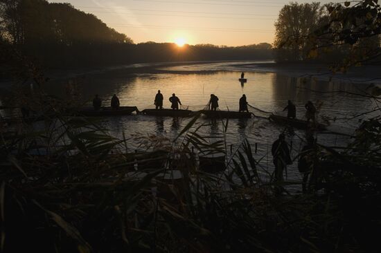 Catching traditional Christmas carps