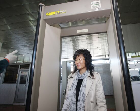Chinese national go through customs control