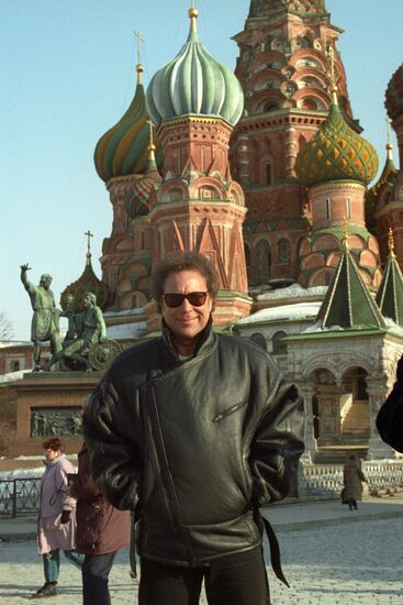 Singer Tom Jones on Red Square