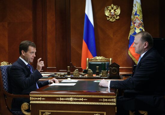 Dmitry Medvedev meets with Nikolai Tsukanov