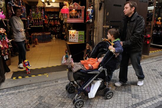 Father with kids