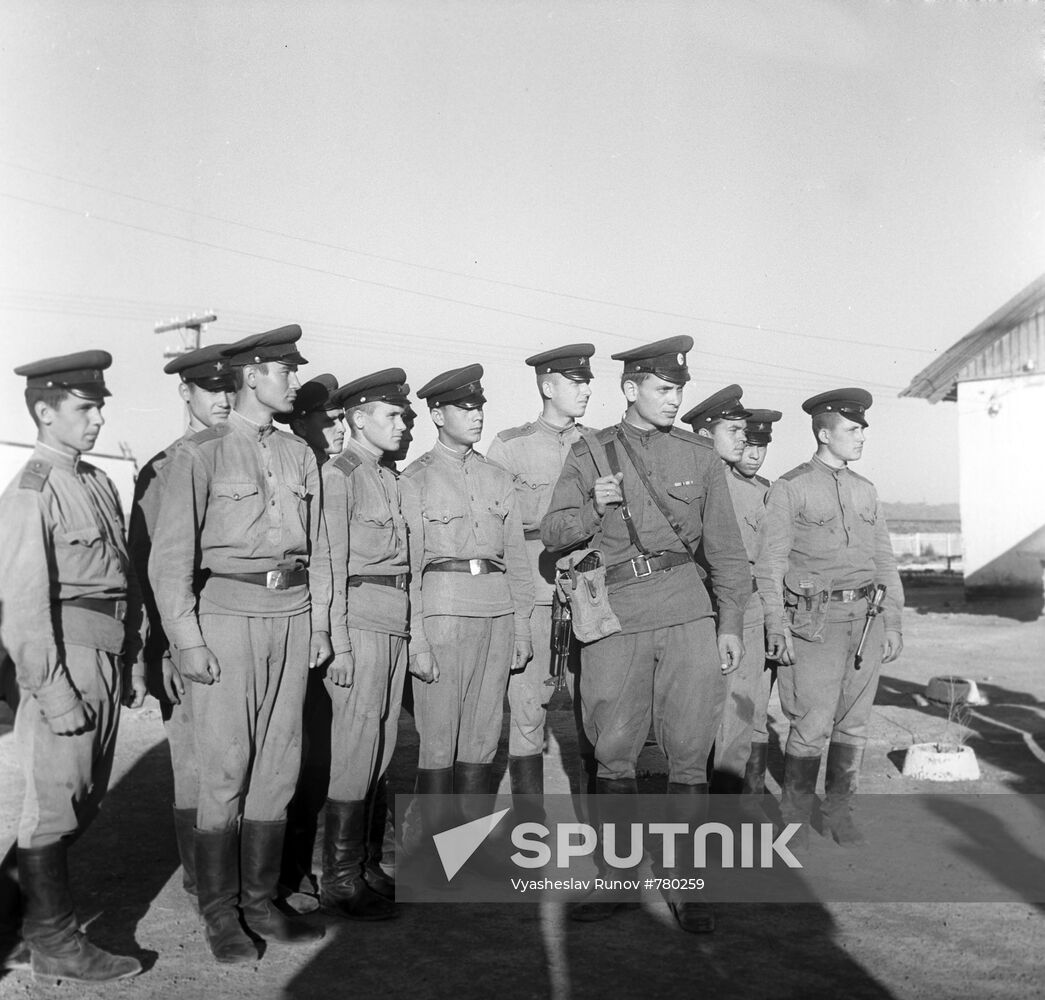 Group of Russian border guards