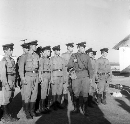 Group of Russian border guards