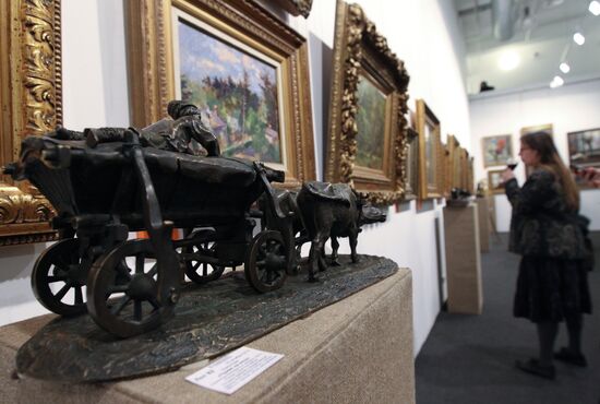Bronze figurine "The Cart Driver"