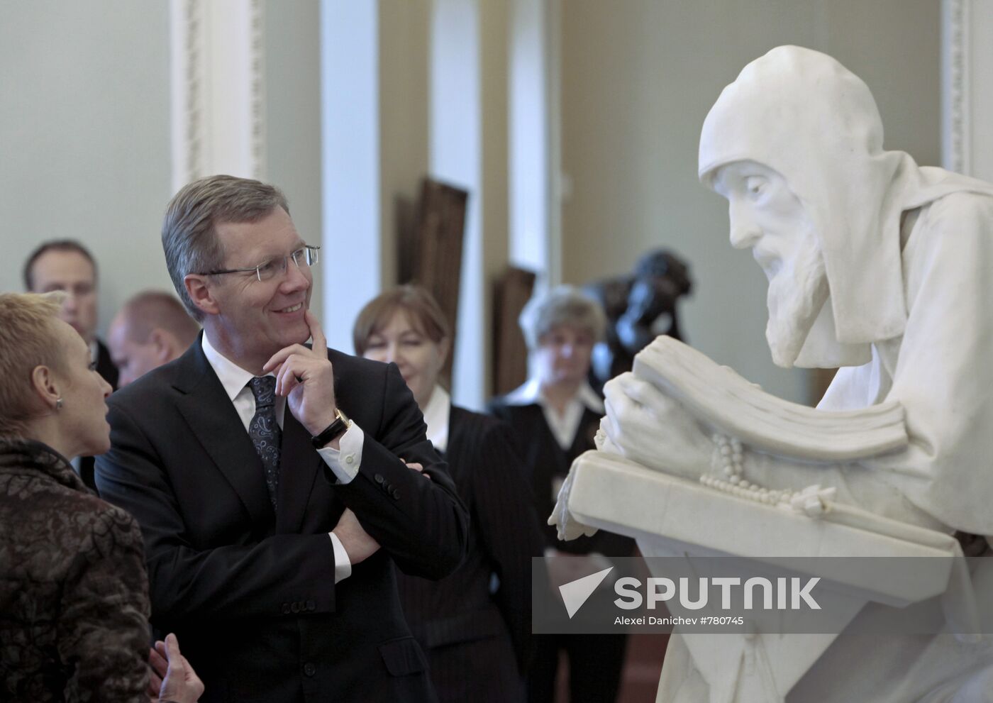 German President Christian Wulff visits the Russian Museum