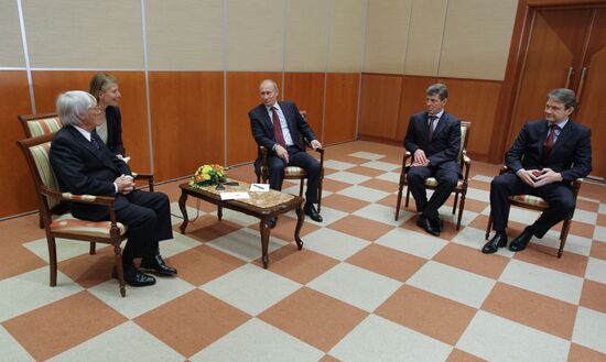Vladimir Putin meets with Bernard Ecclestone in Sochi