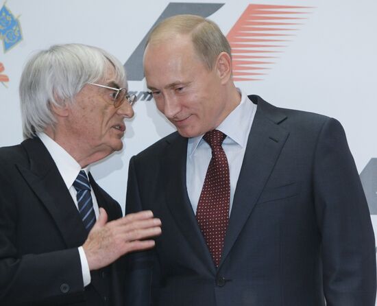 Vladimir Putin meets with Bernard Ecclestone